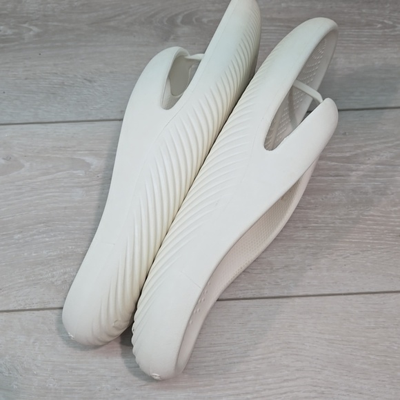 Crocs Mens Thong Rubber White Crocs Flip Flops Sandals Shoes Sz 11 main image 6